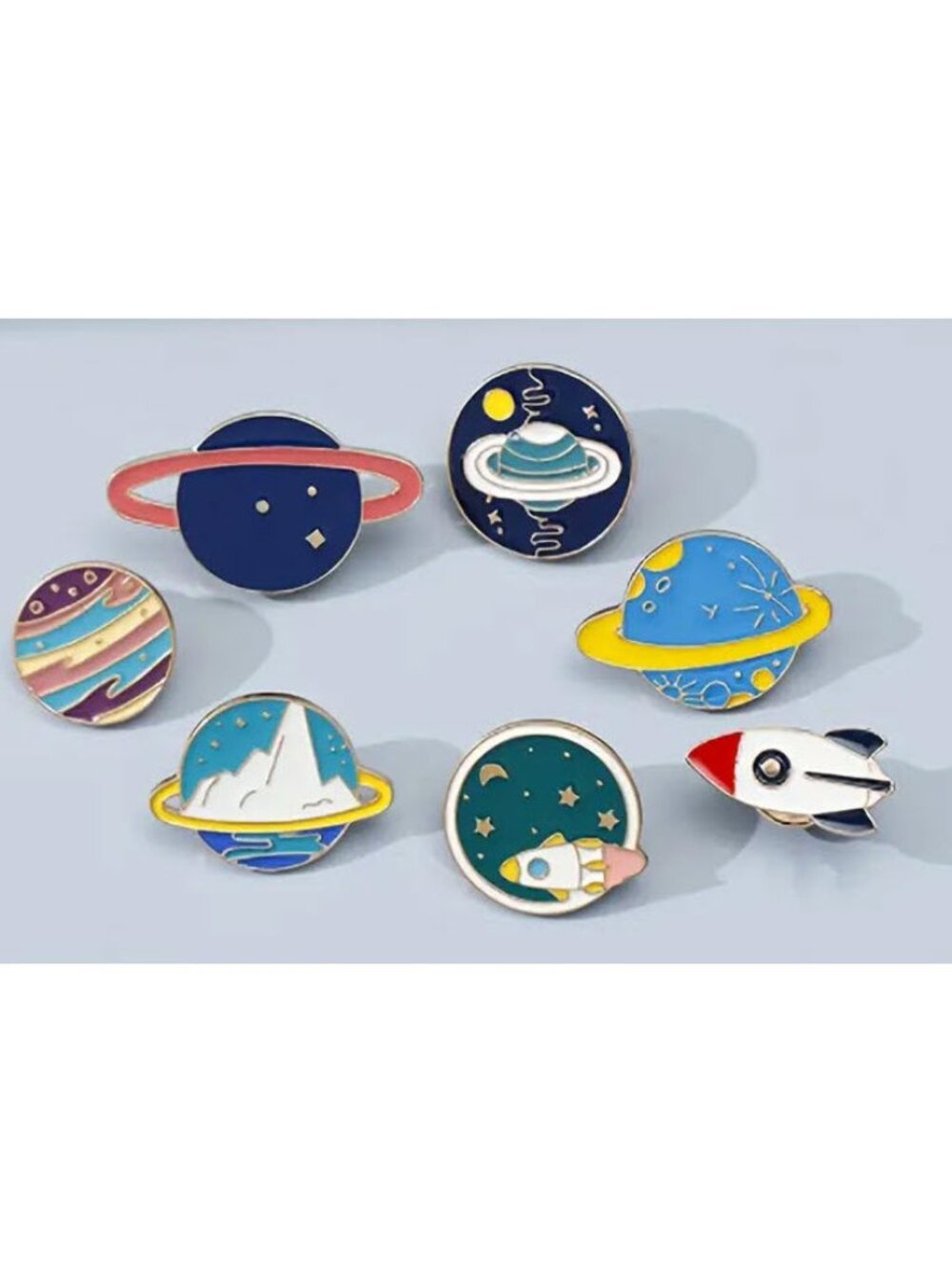 Astronomy & Space-Themed Enamel Pin Set